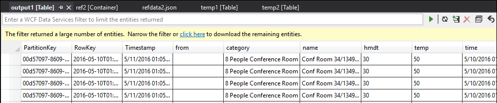 SELECT INTO végleges tábla Stream Analytics-lekérdezése