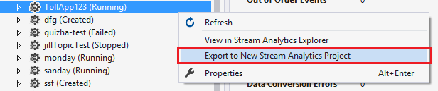 Feladat exportálása projektbe