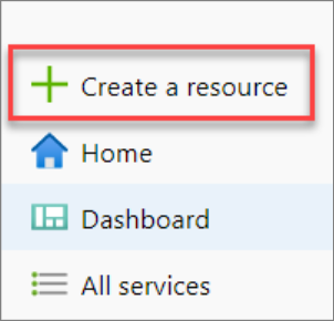 Képernyőkép az Azure Portalról. Erőforrás létrehozása az Azure Portalon.