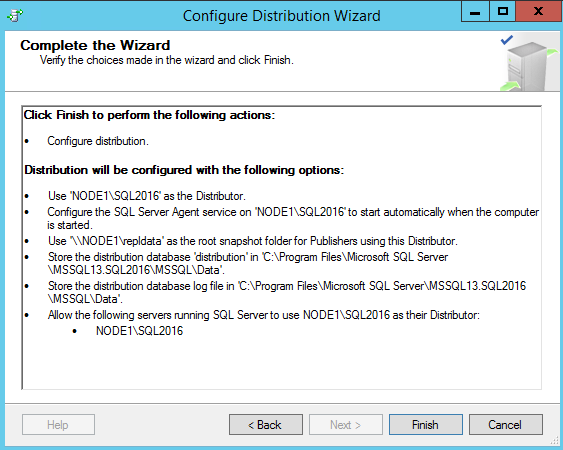 Képernyőkép a varázsló utolsó oldaláról.