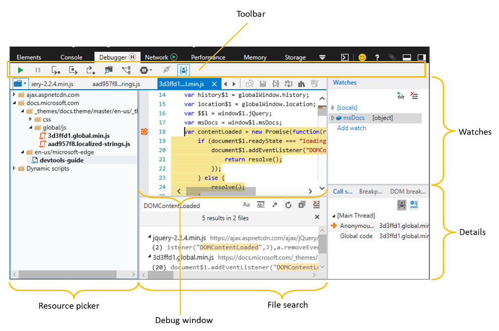 The Microsoft Edge DevTools Debugger