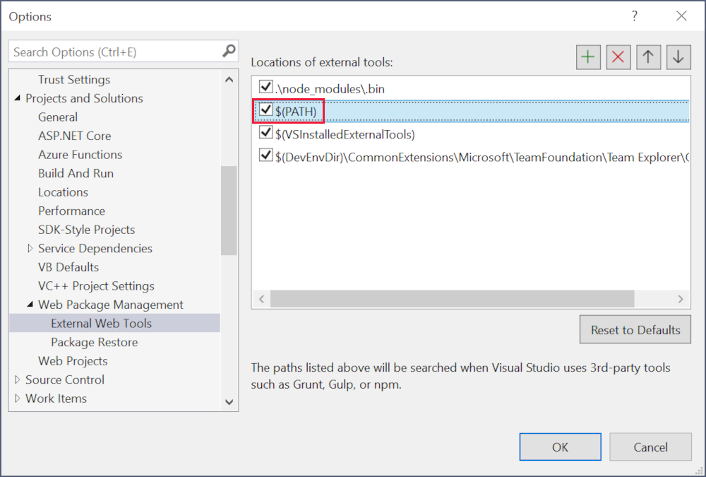 Visual Studio Configuration