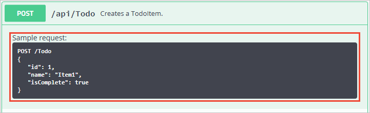 Swagger felhasználói felületén további megjegyzések jelennek meg.