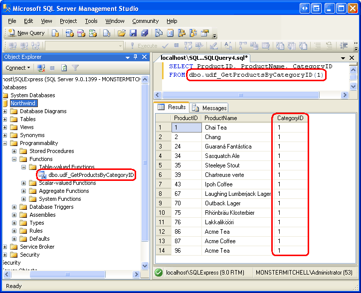 Sql server function