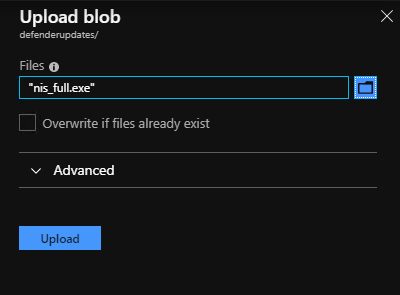 Azure Stack Hub Defender – blob2 feltöltése