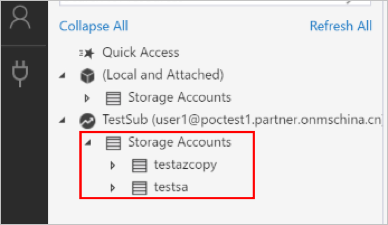 Tárfiókok listája, beleértve az Azure Stack Hub-előfizetési fiókokat