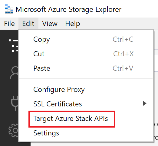 Győződjön meg arról, hogy az Azure Stack Hub célhelye van kiválasztva