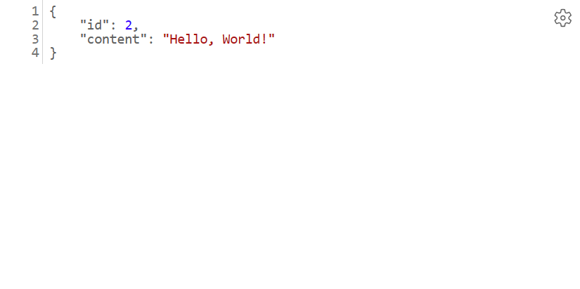 Képernyőkép a Spring Boot „Helló világ!” alkalmazás Azure-alkalmazás Service-ben futó webalkalmazásról a bevezetés során.
