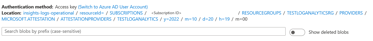 Képernyőkép az Azure Portalon található naplókról.