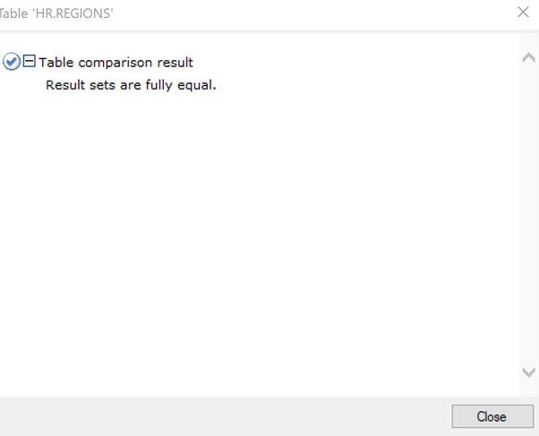 Képernyőkép, amely egy sikeres tesztelői mintajelentést jelenít meg.