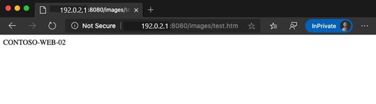 Screenshot of another successful test with the new URL.