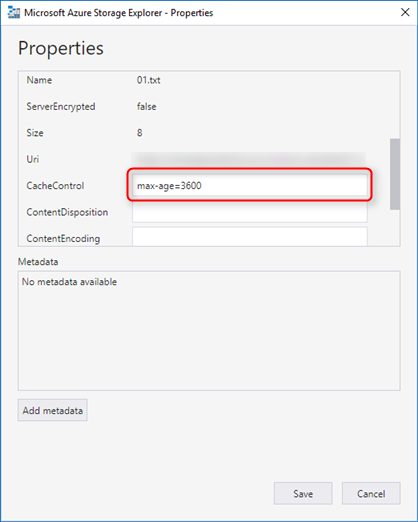 Az Azure Storage Explorer tulajdonságai