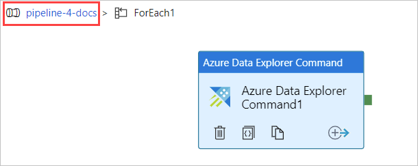 Azure Data Explorer parancsfolyamat.