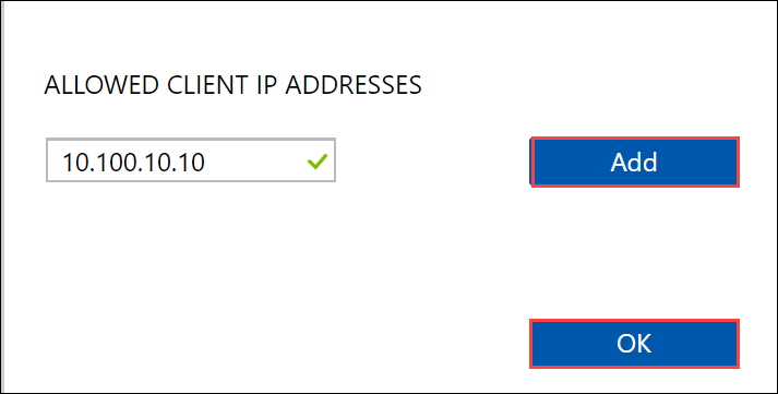 NFS-ügyfél IP-címének konfigurálása