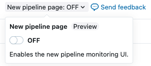 Új pipeline oldal UI váltás