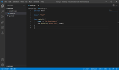 Képernyőkép egy Go-mintaprogramról.