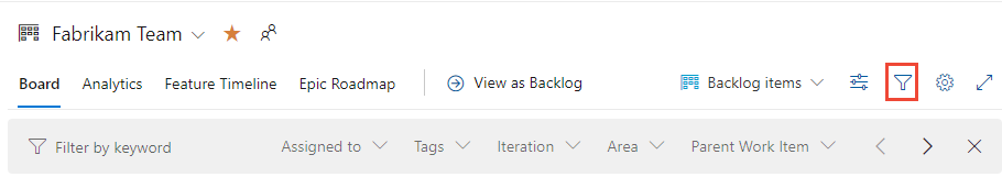 Képernyőfelvétel a Szűrő függvény kiválasztásáról.
