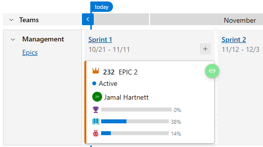 Képernyőkép négy forgatókönyv összesítő nézetéről.