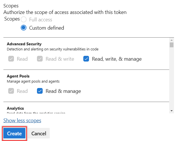 A PAT kijelölt hatóköreit bemutató képernyőkép.