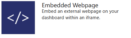 Képernyőkép az Embedded weblap widgetről.