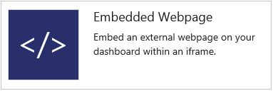 Képernyőkép az Embedded weblap widgetről.