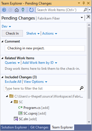 Képernyőkép a Függőben lévő módosítások panelről egy megjegyzéssel és egy Beadás gombbal.