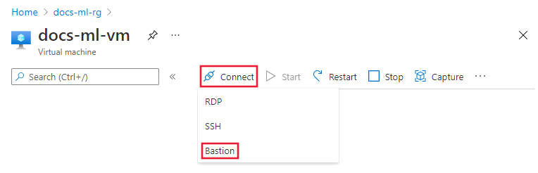 A connect/bastion felhasználói felület képe