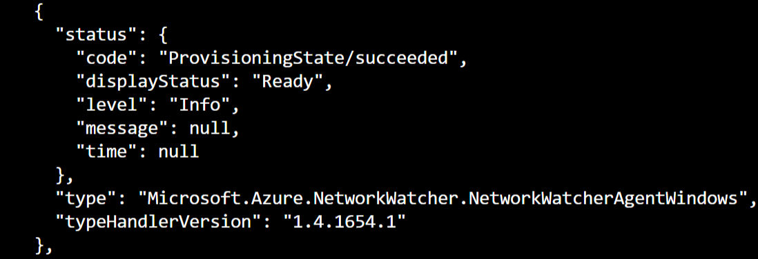 Az Azure CLI képernyőképe