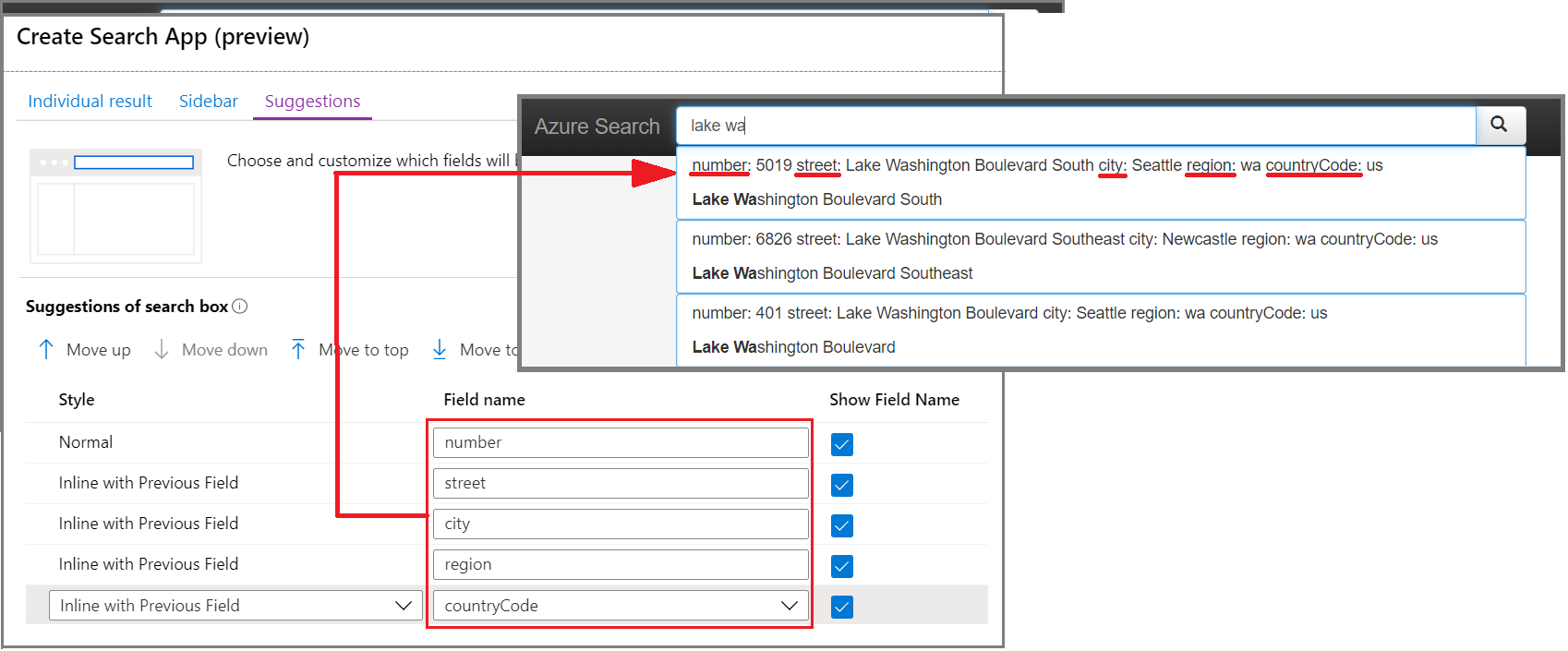 Query suggestion configuration