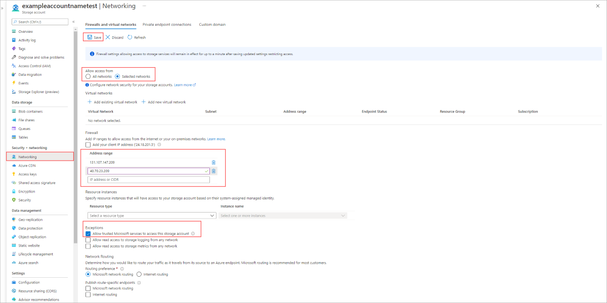 Tűzfal- és virtuális hálózati beállítások konfigurálása az Azure File Sync használatához