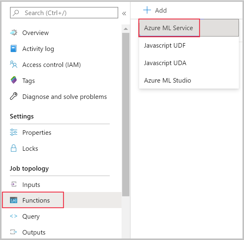 Azure Machine Learning UDF hozzáadása