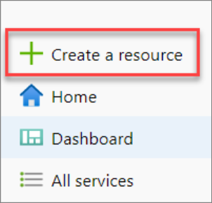 create a resource in Azure portal