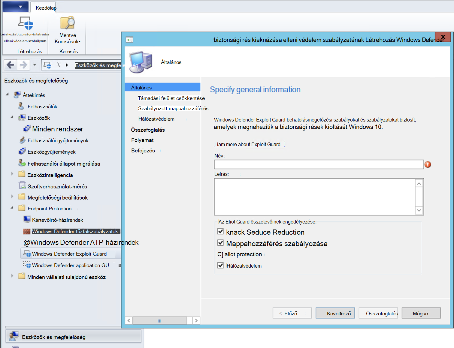 A Microsoft Configuration Manager konzol0