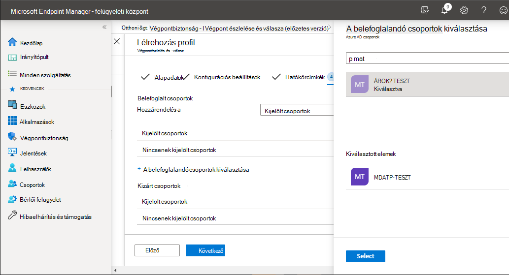 A Microsoft Intune Felügyeleti központ9