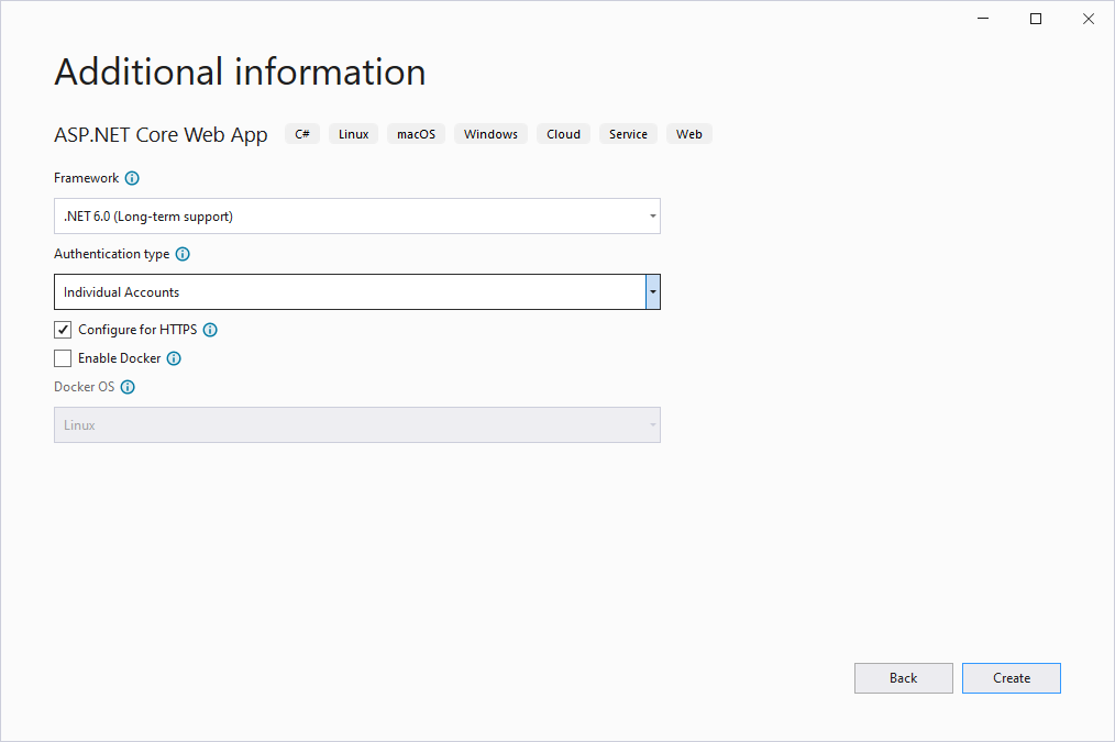 új projekt egyéni fiókokkal