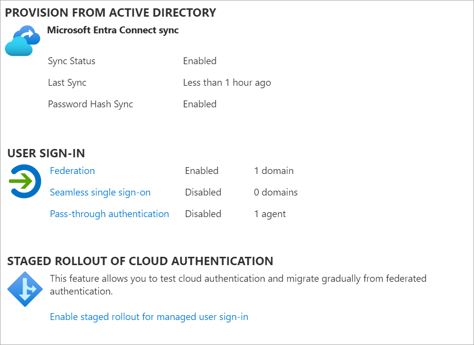 A Microsoft Entra Connect aktuális beállításainak ellenőrzése
