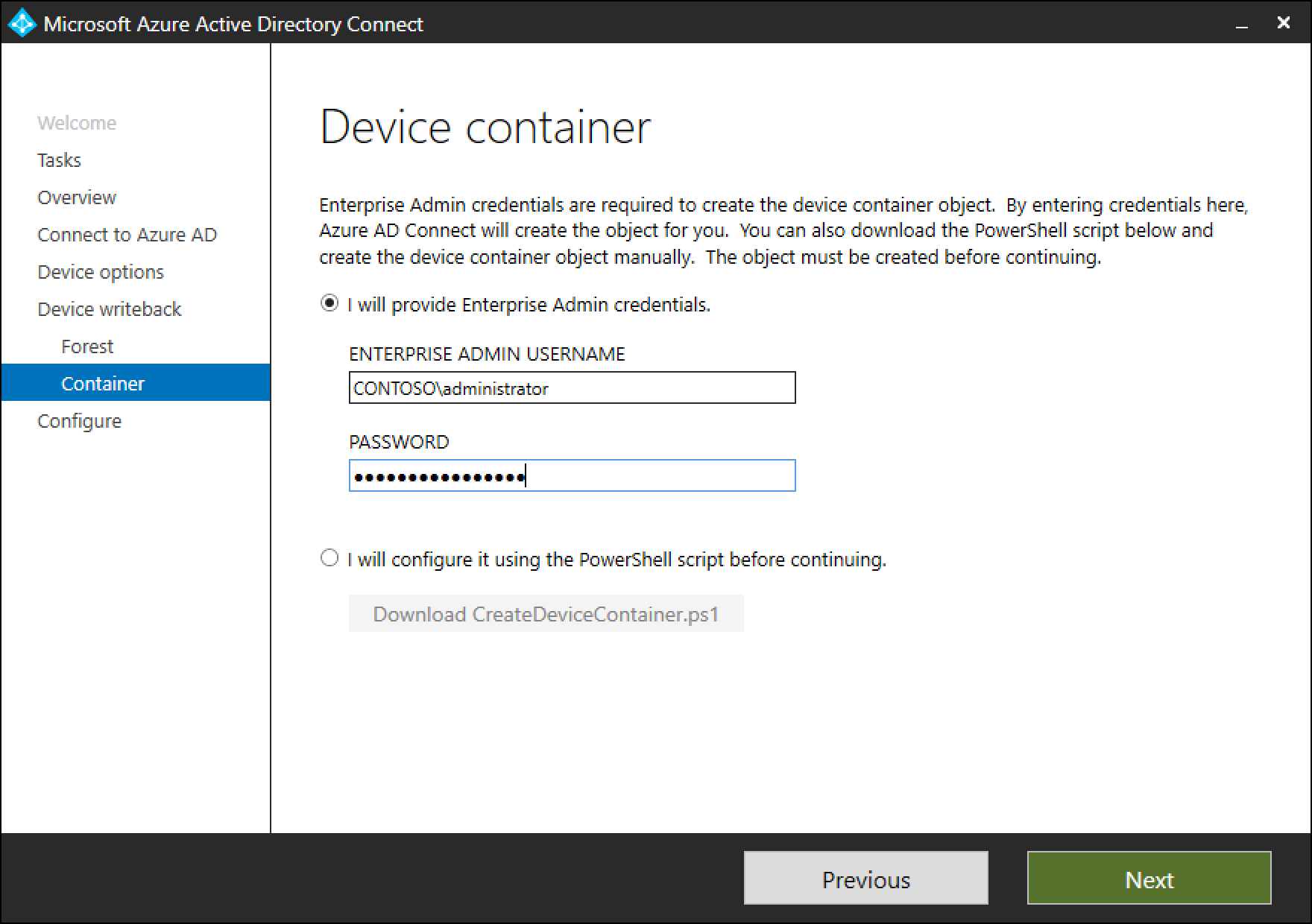 Prepare active directory forest