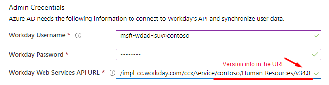 Képernyőkép a Workday verzióinformációiról