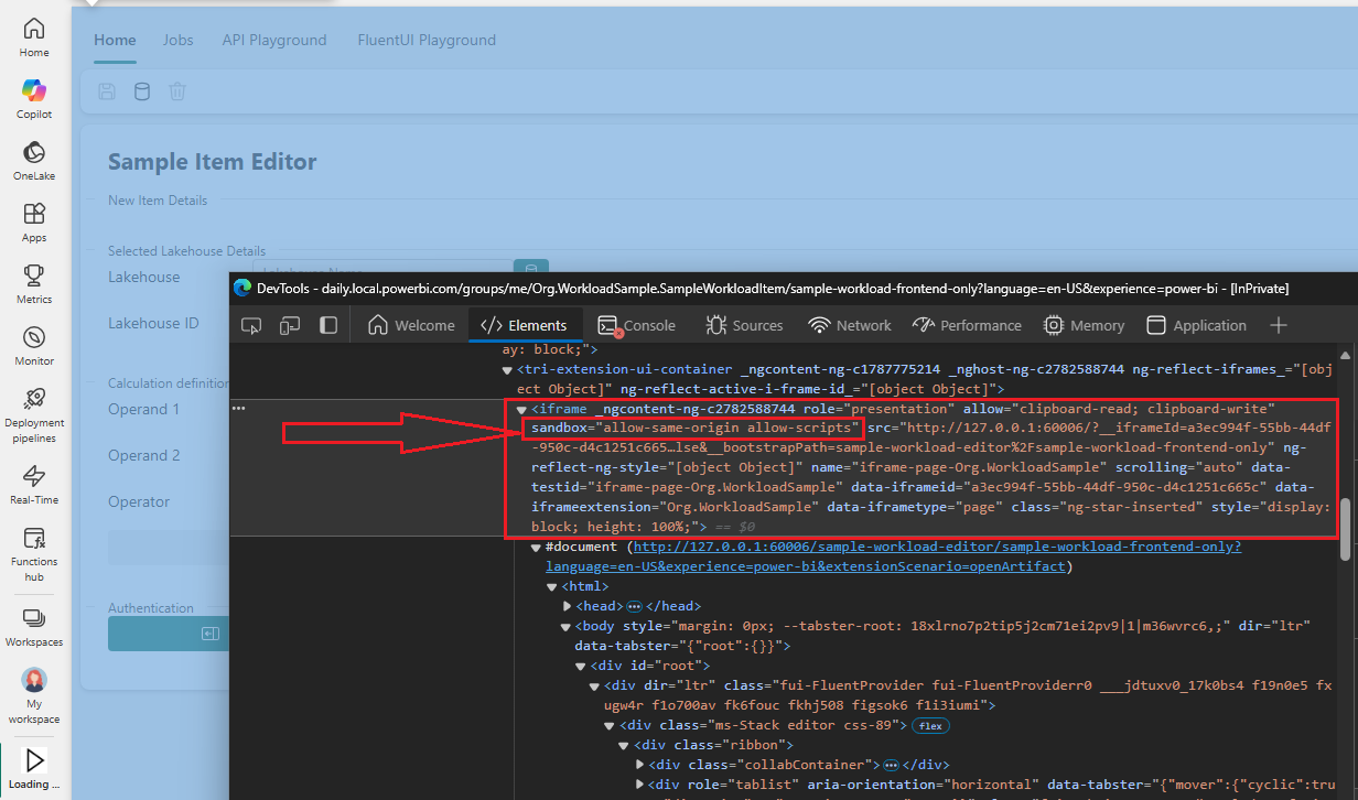 Képernyőkép az iFrame beágyazási képéről.
