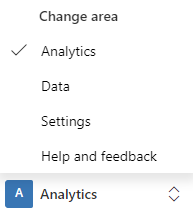 Képernyőkép az Analytics szolgáltatásról a bal oldali navigációs sávon.