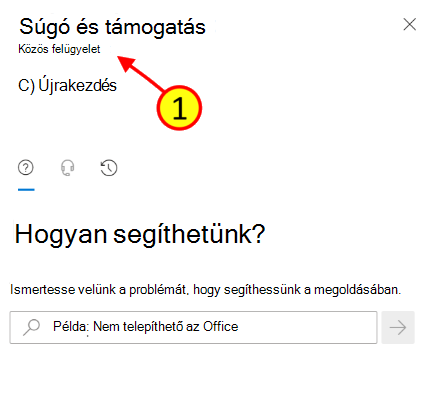 Képernyőkép a Hogyan segíthetünk ablakról a Intune Felügyeleti központban.