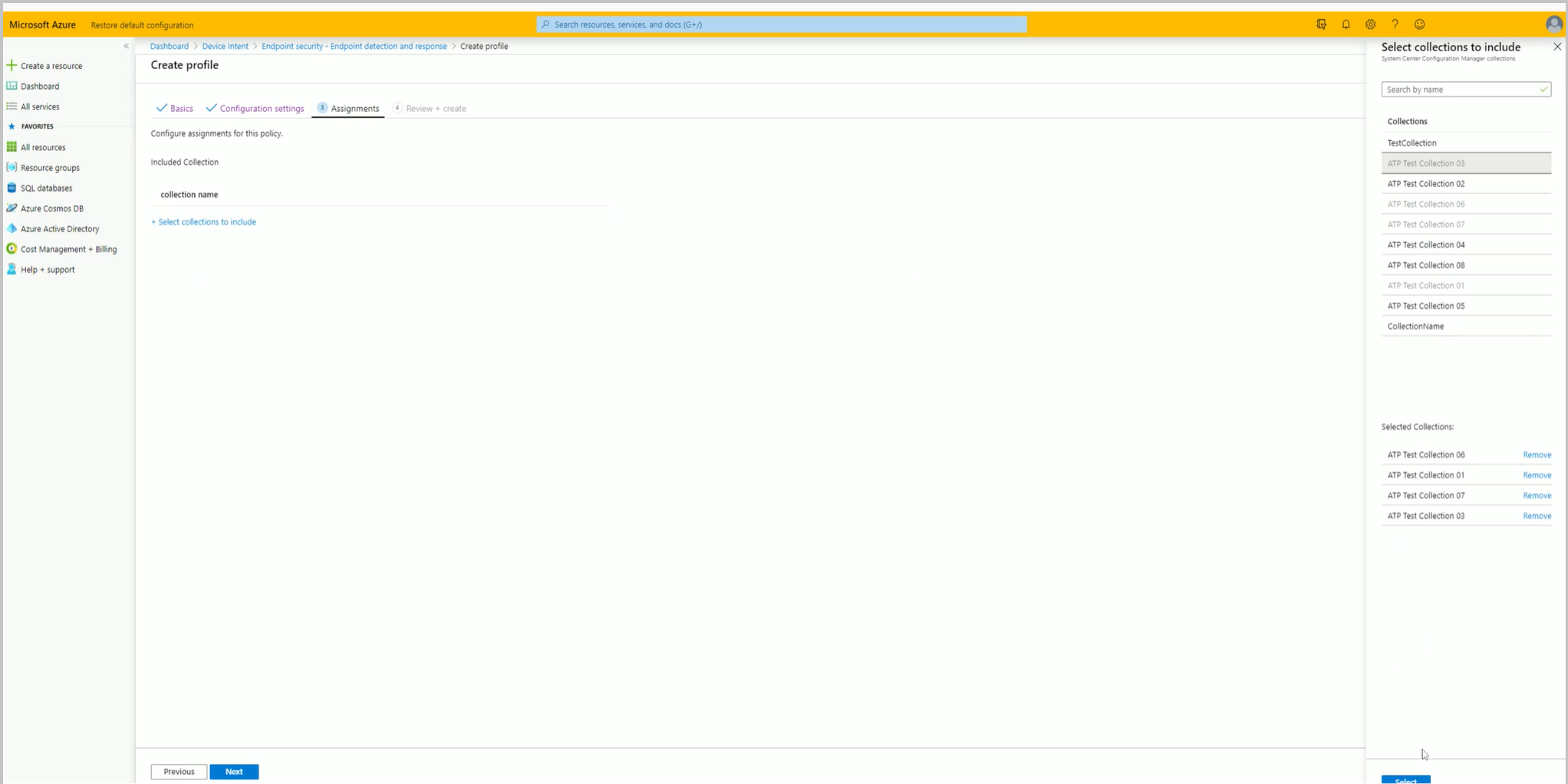 Szabályzat hozzárendelése Végponthoz készült Microsoft Defender
