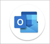 Képernyőkép az Outlook-alkalmazás tipikus ikonja munkahelyi profil nélküli aktatáskával.