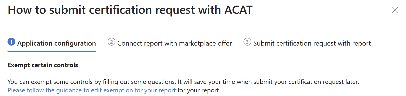 Guidance of submit certification with ACAT
