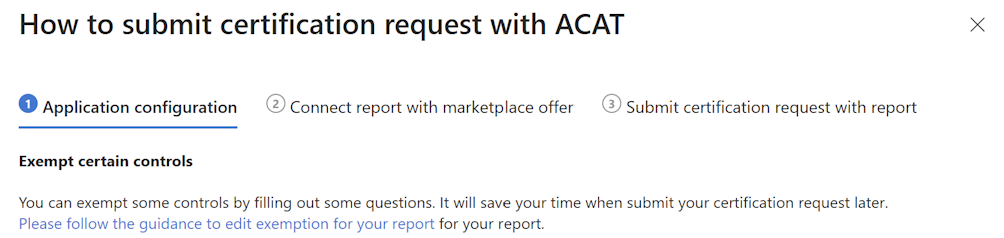 Guidance of submit certification with ACAT