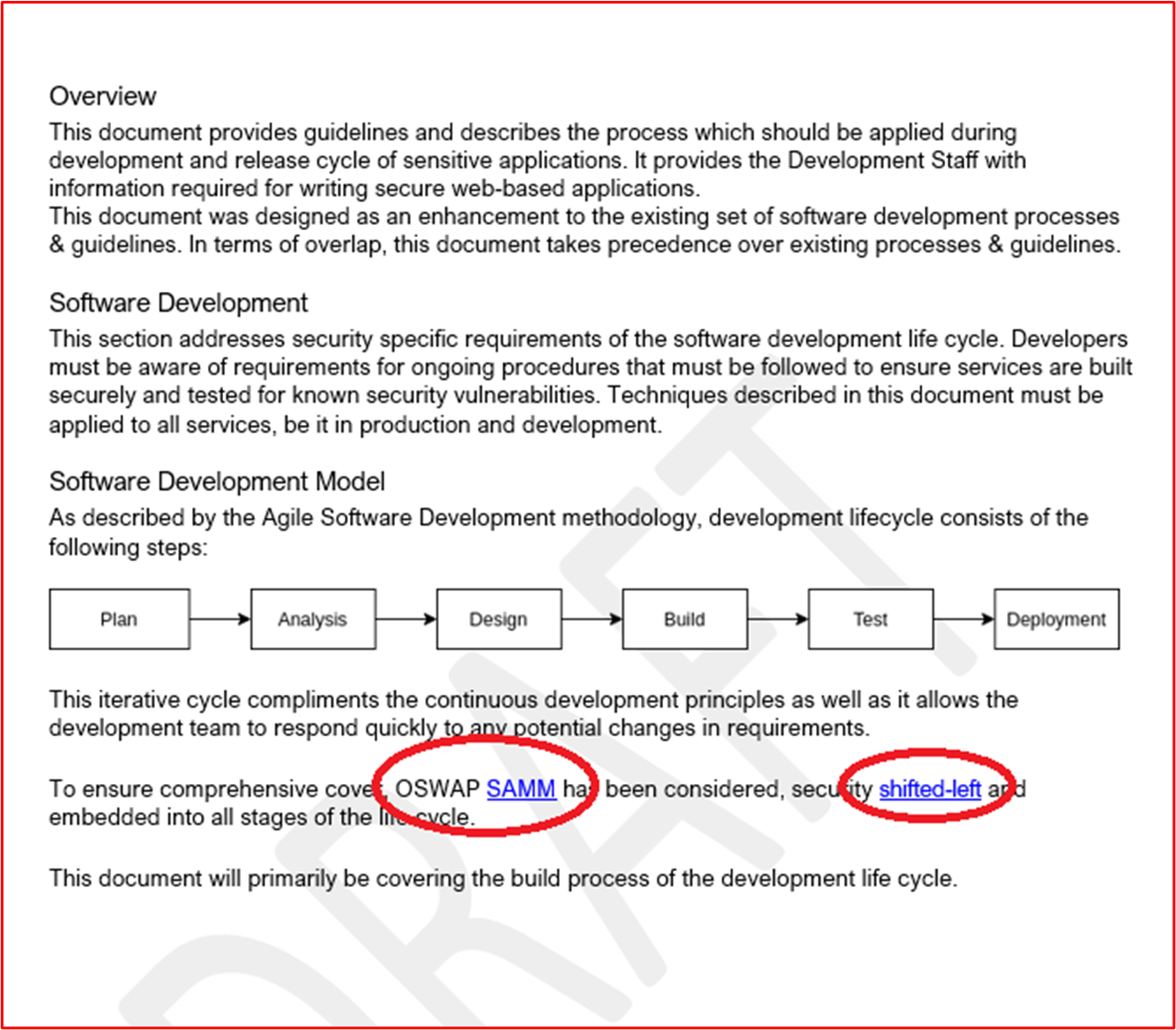 Screenshot of an extract from Contoso's Secure Software Development Procedure 2