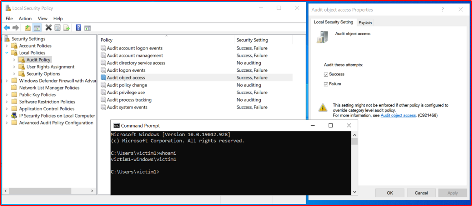 The following screenshot shows the configuration settings from one of the sampled devices called "VICTIM1-WINDOWS".