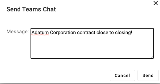 Teams-csevegőüzenet küldése csatornára
