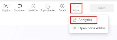 From the Topic details page, select the Analytics tab.