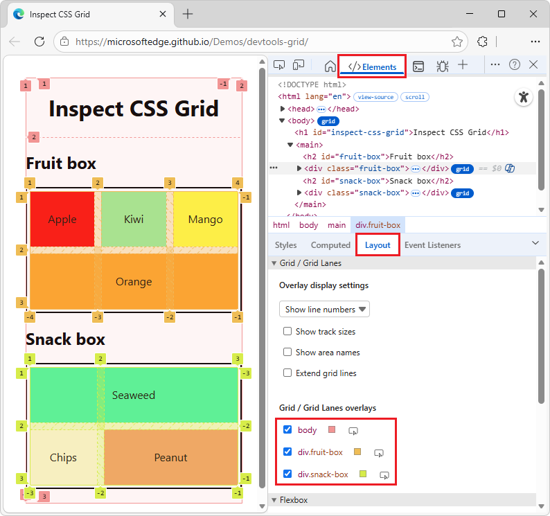 Enable overlay views of multiple grids